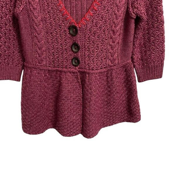 Free People Peplum Wool Blend Cardigan Sweater MED - Picture 6 of 9